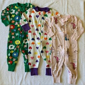 Lot of (3) Hanna Andersson Printed Pajamas - 3-6M